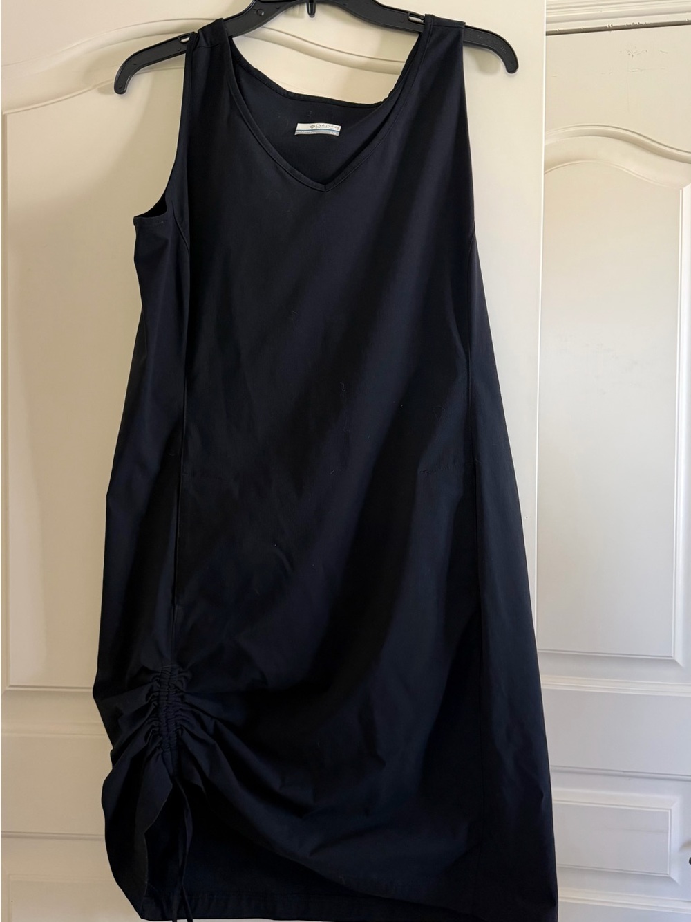 Columbia Black Nylon Drawstring Dress, sundress, cocktail dress large